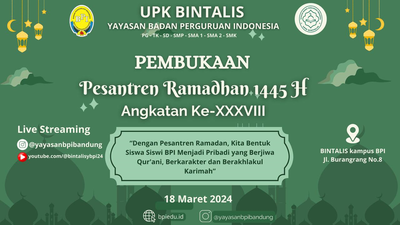 Pembukaan Pesantren Ramadhan 1445 H